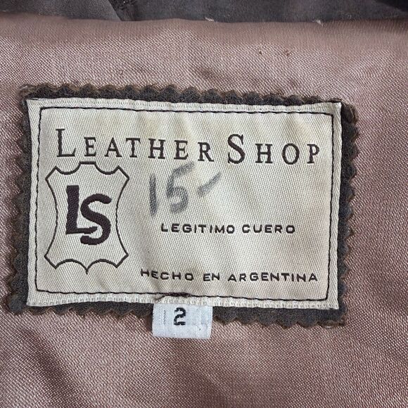 Vintage Leather Shop Argentina Women’s Brown Jacket Size 2 - Picture 3 of 14